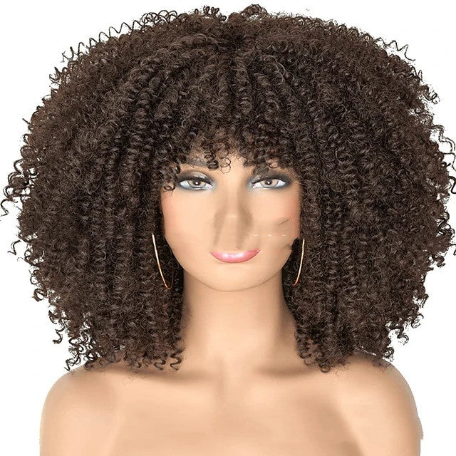 Small Curly Hair Rose Mesh Synthetic Headgear - Amazhona 