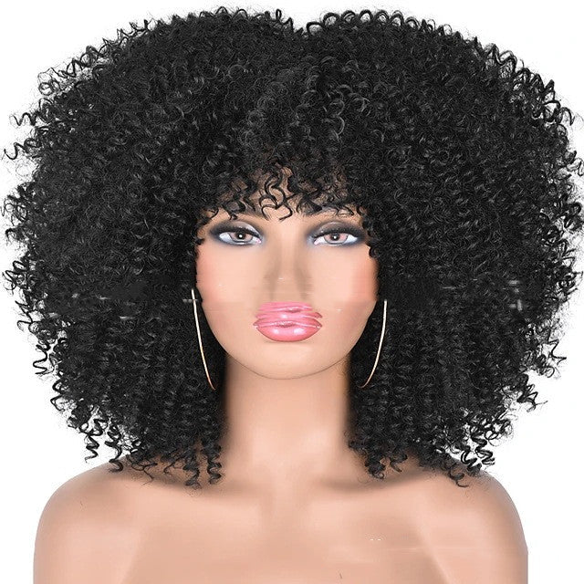 Small Curly Hair Rose Mesh Synthetic Headgear - Amazhona 