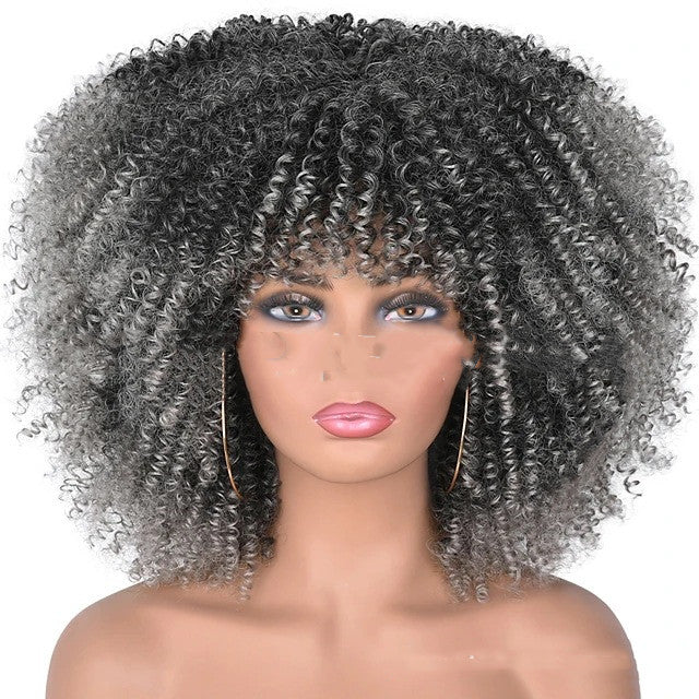 Small Curly Hair Rose Mesh Synthetic Headgear - Amazhona 