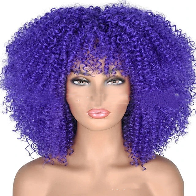 Small Curly Hair Rose Mesh Synthetic Headgear - Amazhona 