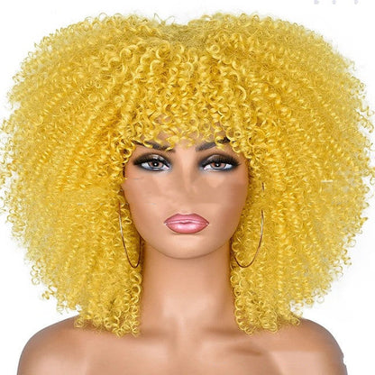 Small Curly Hair Rose Mesh Synthetic Headgear - Amazhona 