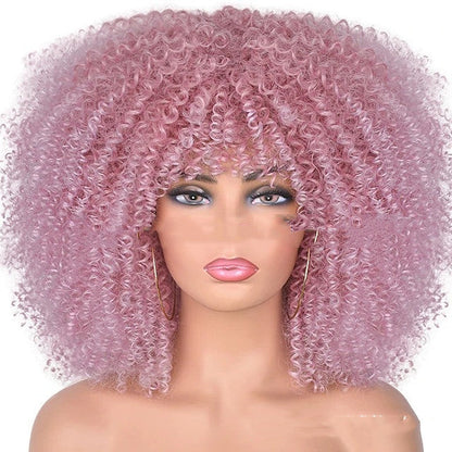 Small Curly Hair Rose Mesh Synthetic Headgear - Amazhona 