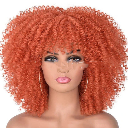 Small Curly Hair Rose Mesh Synthetic Headgear - Amazhona 