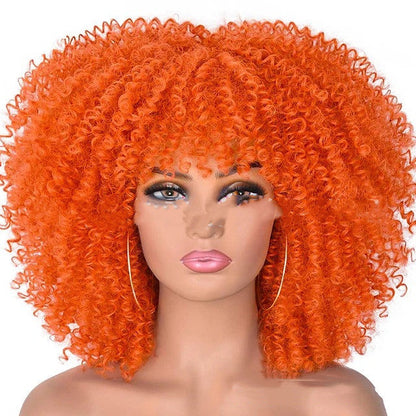 Small Curly Hair Rose Mesh Synthetic Headgear - Amazhona 