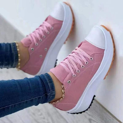 Sneakers Women Shoes 2022 Pattern Canvas Shoe Casual Women Sport Shoes Flat Lace-Up Adult Zapatillas Mujer Chaussure Femme - Amazhona 