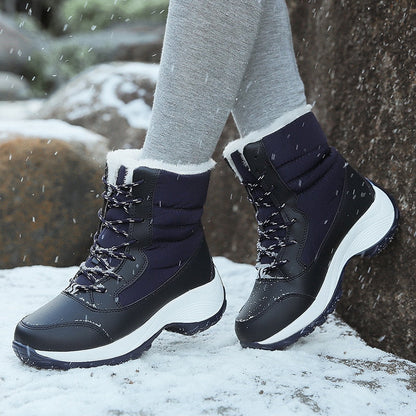 Snow Boots Plush Warm Ankle Boots For Women Winter Shoes Waterproof Boots Women Female Winter Shoes Booties Botas Mujer - Amazhona 