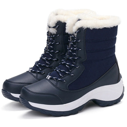 Snow Boots Plush Warm Ankle Boots For Women Winter Shoes Waterproof Boots Women Female Winter Shoes Booties Botas Mujer - Amazhona 