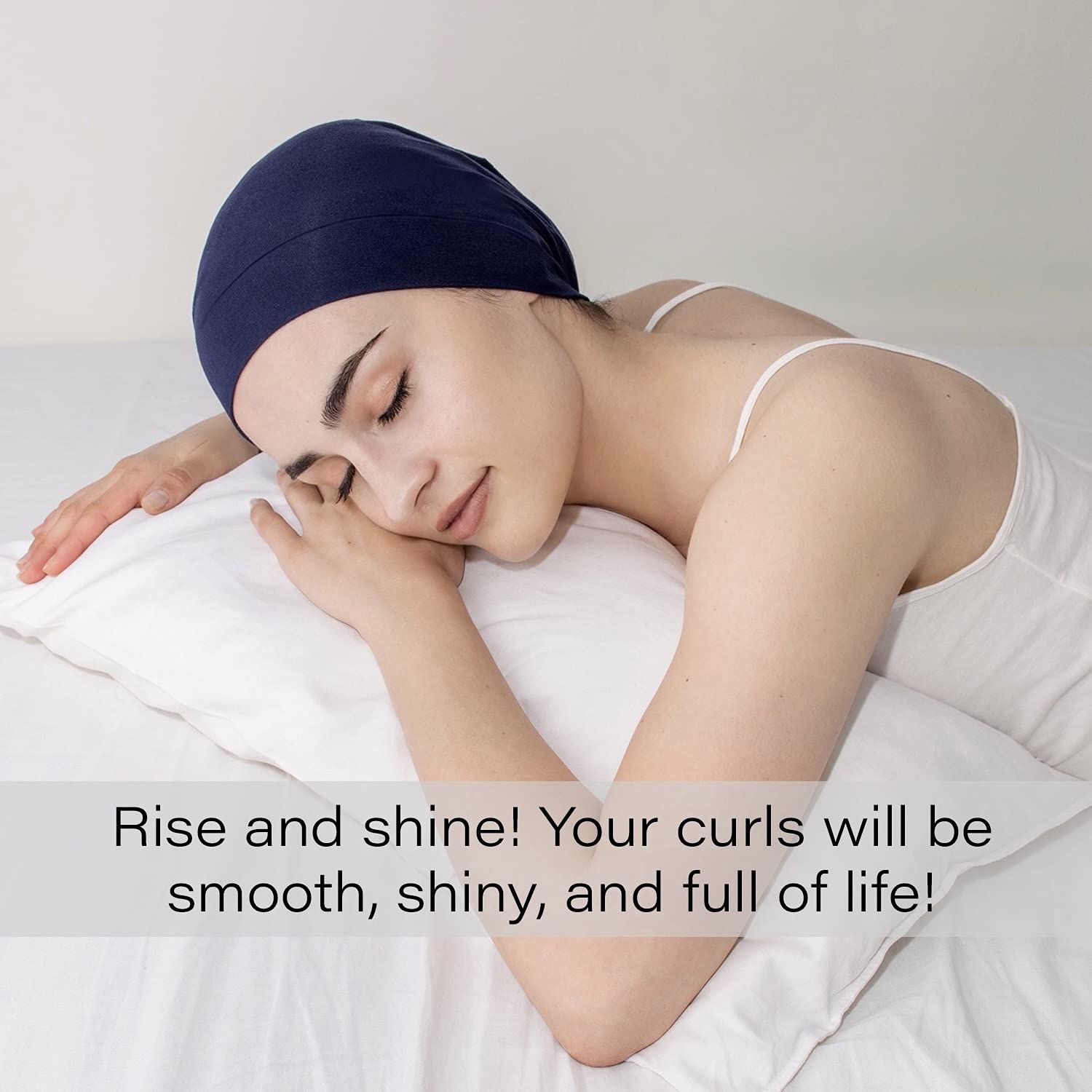 Soft Stretch Satin Bonnet Fashion Lined Sleeping Beanie Hat Bamboo Headwear Frizzy Natural Hair Nurse Cap for Women and Men - Amazhona 