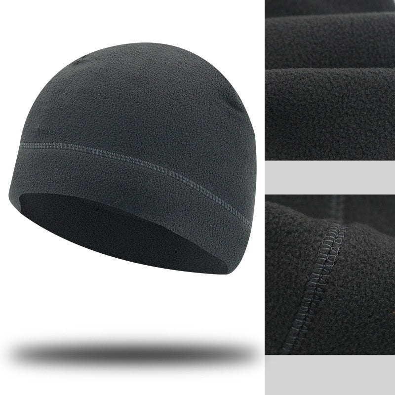 Solid Beanie Hat Soft Polar Fleece Caps for Autumn Winter Men Outdoor Keep Warm Ear Protected Melon Street Beanies Women Hats - Amazhona 