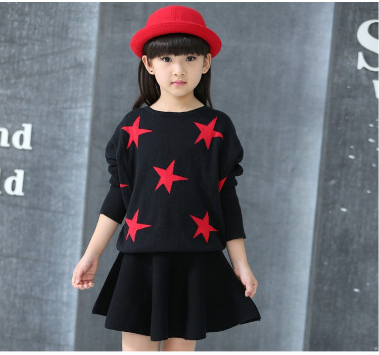 Spring And Autumn Children's Clothing New Girls' Short Skirt Fashion Princess Skirt Short Skirt Girls' Versatile Skirt Knitted Skirt Princess Skirt - Amazhona 