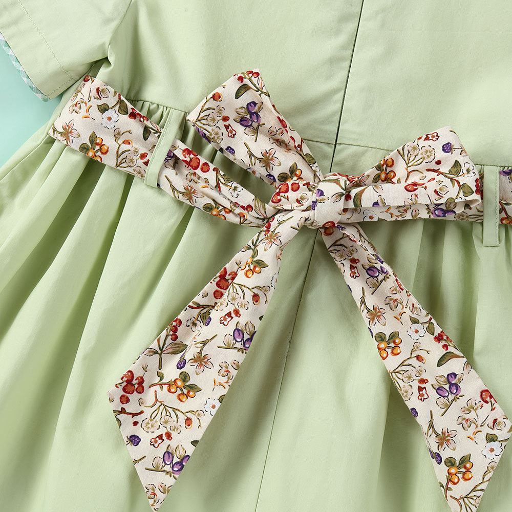 Spring Girl Baby Pastoral Floral Dress - Amazhona 