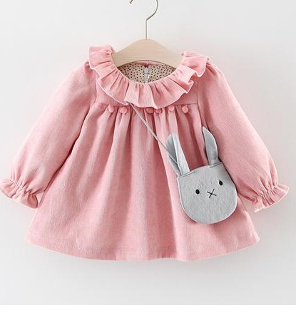 Spring and autumn new girls long-sleeved princess dress shirt baby bottoming shirt princess dress to send bags - Amazhona 