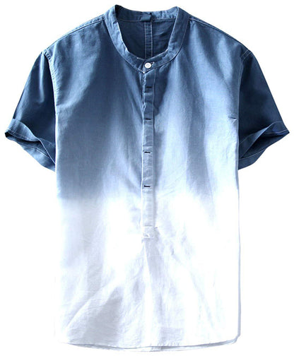 Stand-collar linen shirts - Amazhona 