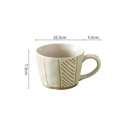 Stoneware Retro Ceramic Hand-squeezed Ins Style High-value Cup - Amazhona 