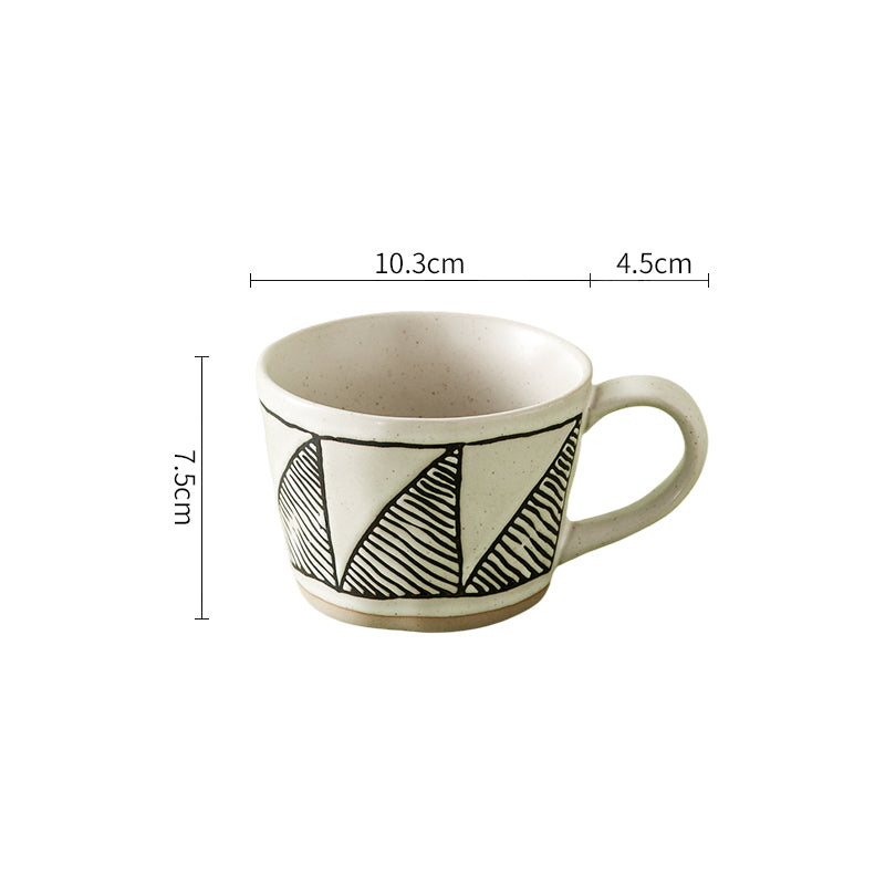 Stoneware Retro Ceramic Hand-squeezed Ins Style High-value Cup - Amazhona 