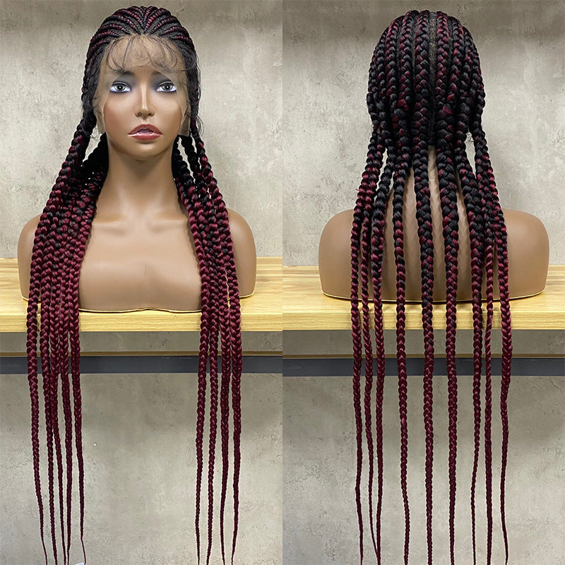 Stretch Mesh Chemical Fiber Head Cover 9 Strand Braid Wig - Amazhona 