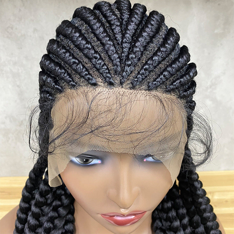 Stretch Mesh Chemical Fiber Head Cover 9 Strand Braid Wig - Amazhona 