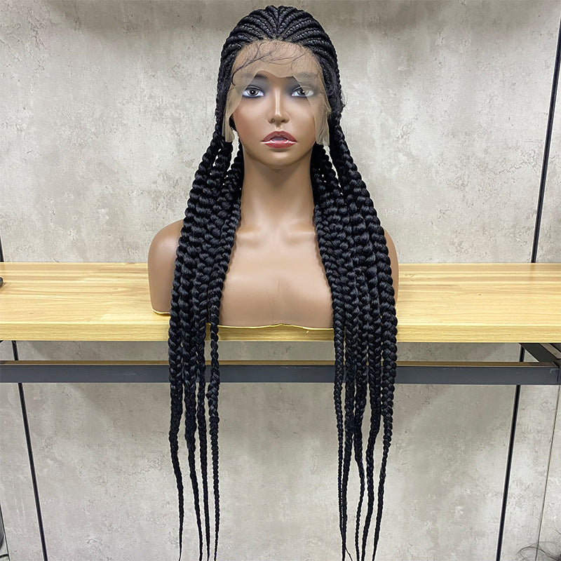 Stretch Mesh Chemical Fiber Head Cover 9 Strand Braid Wig - Amazhona 