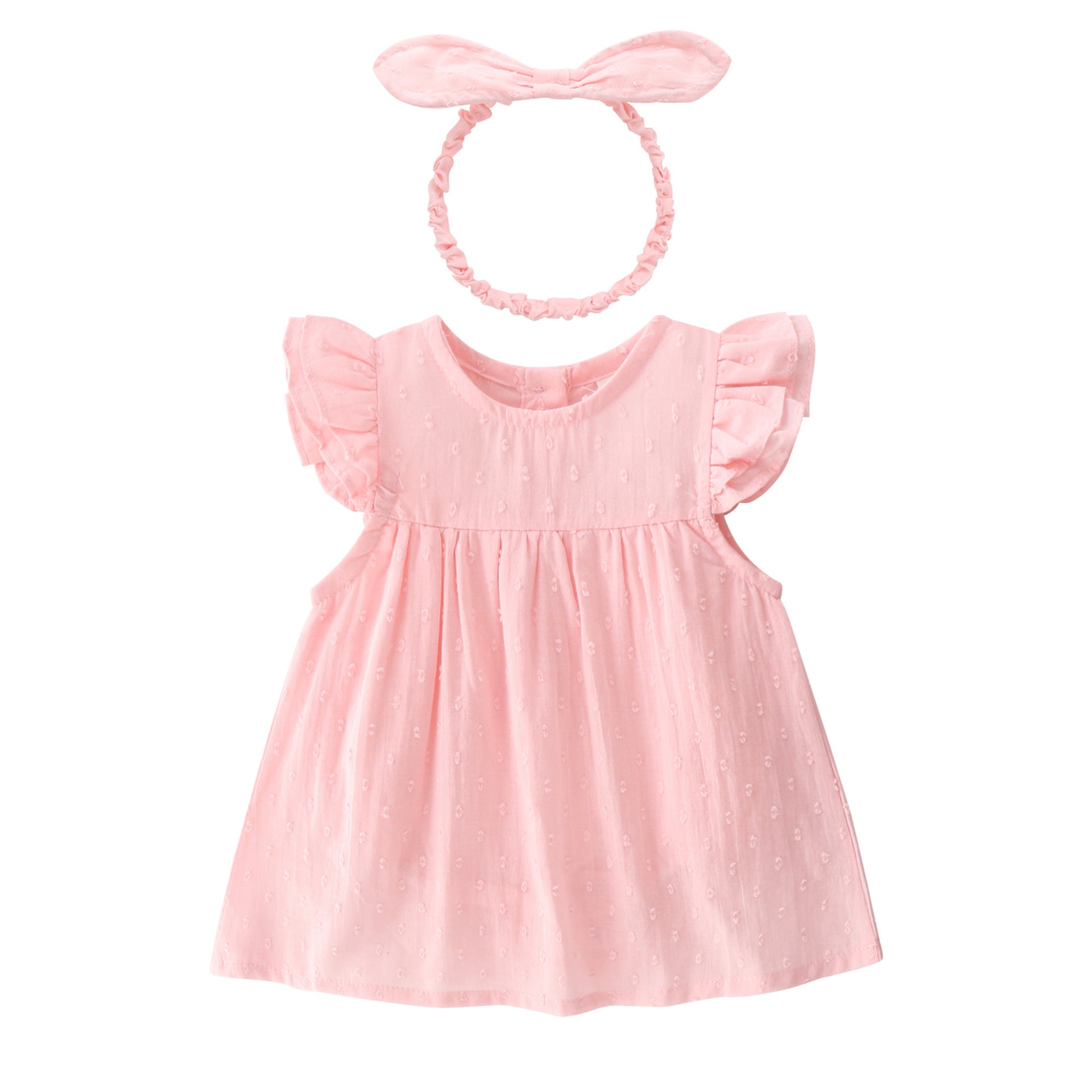 Summer Baby Girl Princess Style Lace Dress With Headband - Amazhona 