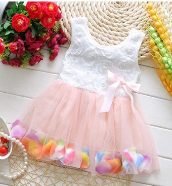 Summer Children's Wear Girl 2021 New Petal, Korean Dress, Baby Dress Dress - Amazhona 