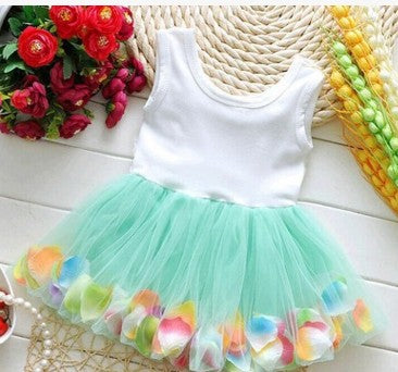 Summer Children's Wear Girl 2021 New Petal, Korean Dress, Baby Dress Dress - Amazhona 