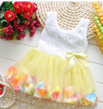 Summer Children's Wear Girl 2021 New Petal, Korean Dress, Baby Dress Dress - Amazhona 