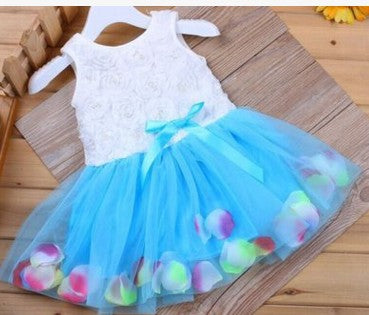 Summer Children's Wear Girl 2021 New Petal, Korean Dress, Baby Dress Dress - Amazhona 