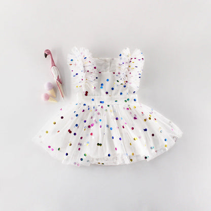 Summer Girls  Baby Hundred Days Clothes Hot Printing Mesh Cotton Triangle Romper - Amazhona 