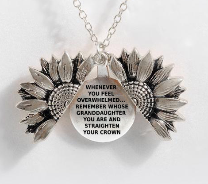 Sunflower Double-layer Lettering Necklace - Amazhona 