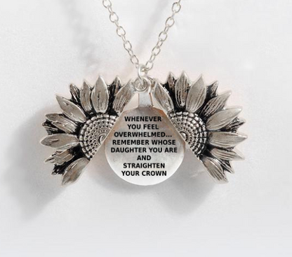 Sunflower Double-layer Lettering Necklace - Amazhona 