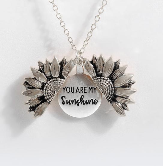 Sunflower Double-layer Lettering Necklace - Amazhona 