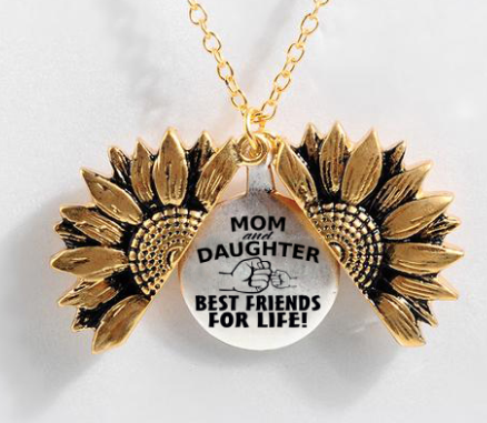 Sunflower Double-layer Lettering Necklace - Amazhona 