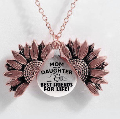 Sunflower Double-layer Lettering Necklace - Amazhona 