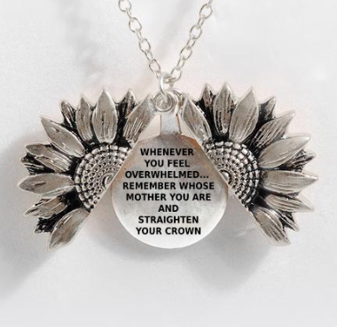 Sunflower Double-layer Lettering Necklace - Amazhona 