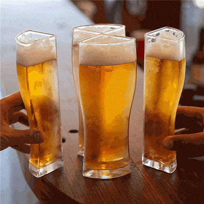 Super Schooner Beer Glasses Mug Cup Separable 4 Part Large Capacity Thick Beer Mug Glass Transparent for Club Bar Party - Amazhona 