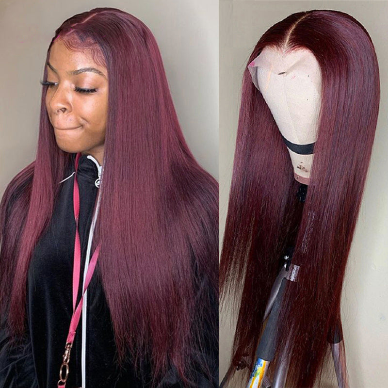 T-part Lace Frontal Wigs Real Hairstyle Headgear - Amazhona 