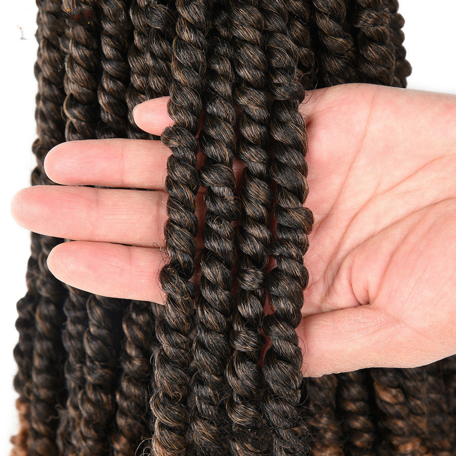 TOMO Pre-twisted Passion Twist Crochet African Dirty Braids Crochet Hair - Amazhona 