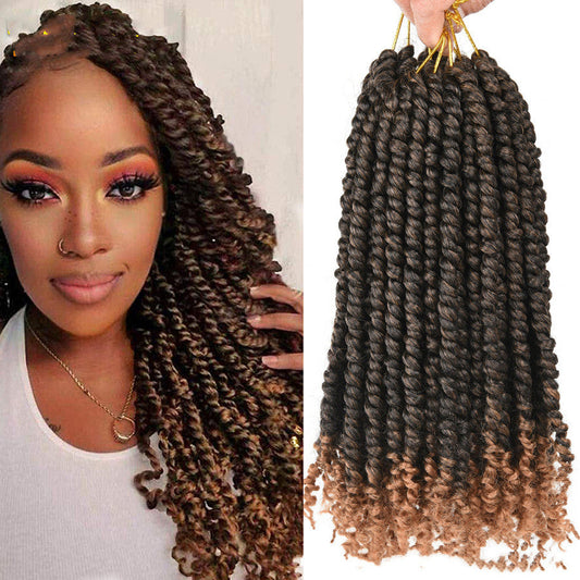 TOMO Pre-twisted Passion Twist Crochet African Dirty Braids Crochet Hair - Amazhona 