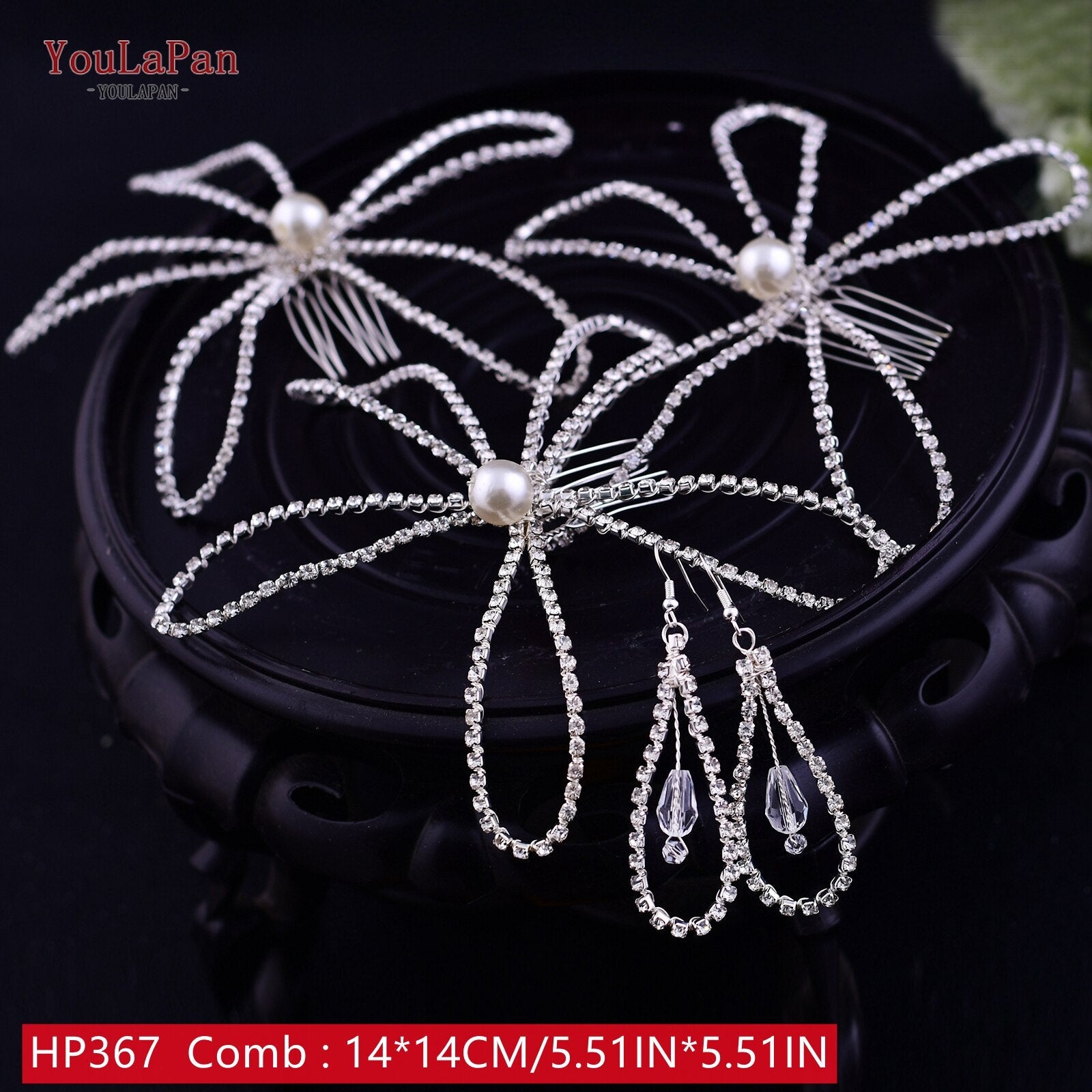 TOPQUEEN HP269 Flower Hair Clips Wedding Hair Stick Gold Leaves Flower Bridal Hair Accessories for Women Headpieces Bridal Tiara - Amazhona 