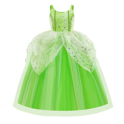 Tinker Bell Elf Dress Tiana Girls - Amazhona 