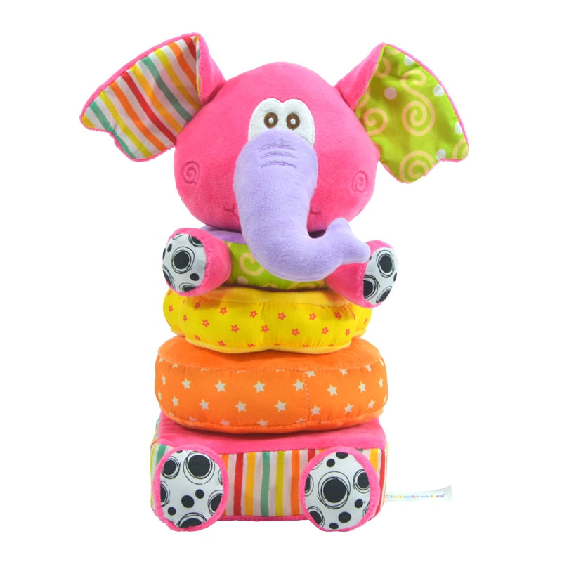 Toys For Newborn Children Educational Baby Toys Soft Plush Mobile Rattles Toys Kidsbele Elephant Stacking Baby Toys Handbell - Amazhona 