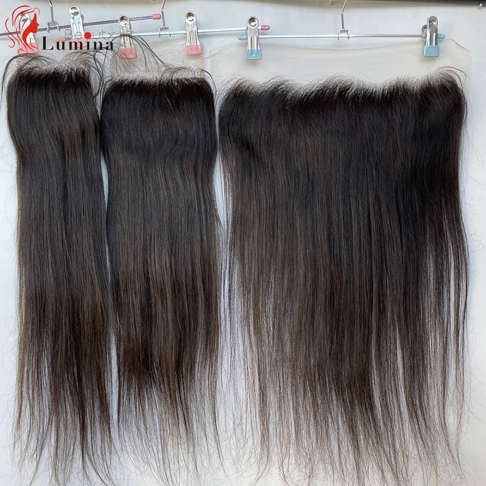 Transparent Lace Frontal Closure Only Peruvian Straight Human Hair 13x4 Lace Frontal 4x4 Lace Closure Remy Hair 5x5 Lace Closure - Amazhona 