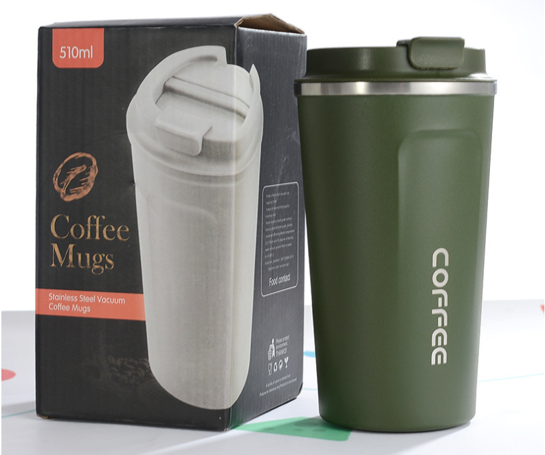 Travel Office Car Stainless Steel Thermal Vacuum Coffee Mug - Amazhona 