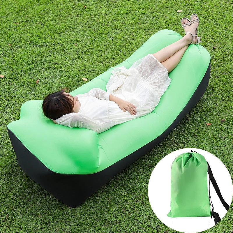 Trend Outdoor Products Fast Infaltable Air Sofa Bed Good Quality Sleeping Bag Inflatable Air Bag Lazy bag Beach Sofa 240*70cm - Amazhona 