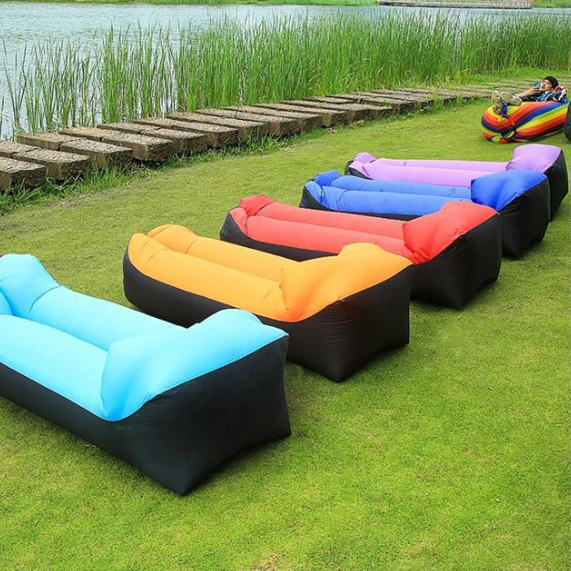 Trend Outdoor Products Fast Infaltable Air Sofa Bed Good Quality Sleeping Bag Inflatable Air Bag Lazy bag Beach Sofa 240*70cm - Amazhona 