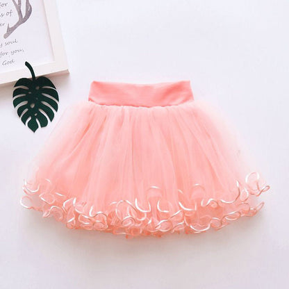 Tulle Tutu Fashion Bead Mesh Princess Skirt Children Dance Skirt Fashion - Amazhona 