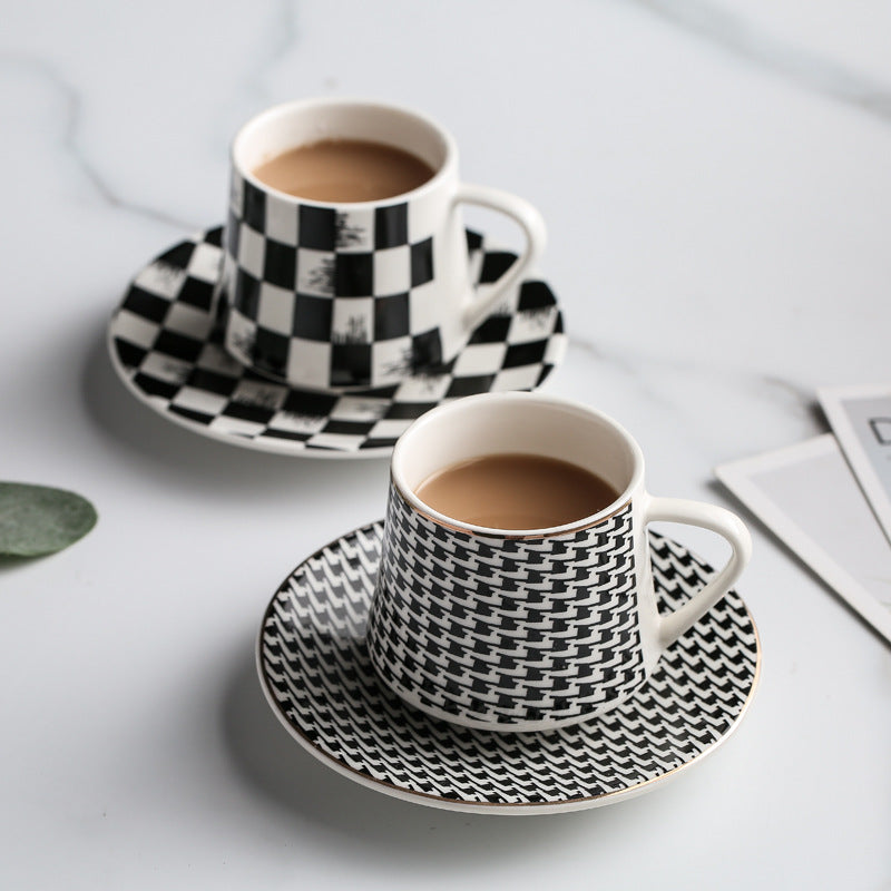 Turkish Ceramic Coffee Cup And Saucer Set - Amazhona 