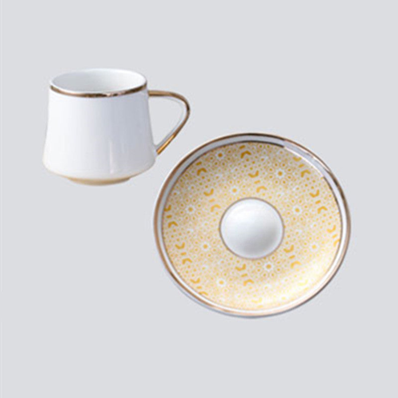 Turkish Ceramic Coffee Cup And Saucer Set - Amazhona 