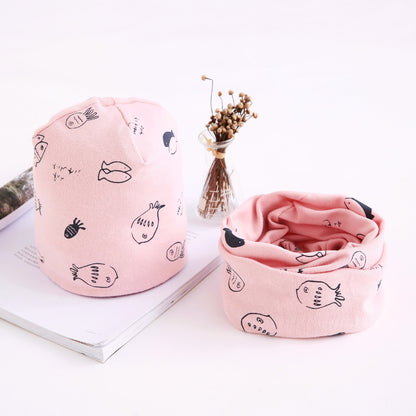 Two-piece Towel Baby Cotton Collar Hat Set - Amazhona 