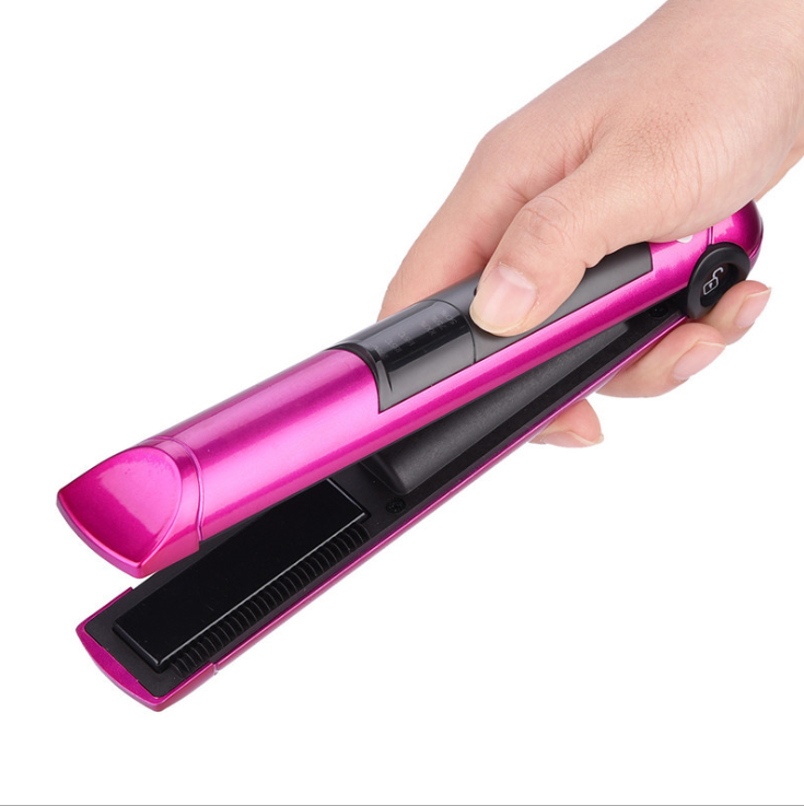 USB charging volume straight dual-purpose hair clips Straightener portable mini wireless charging - Amazhona 